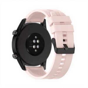 Λουράκι Huawei Watch GT 3 46mm/GT Runner 22mm Ανοιχτό Ροζ Silicone Replacement Watchband with Black Buckle Quicksand Pink