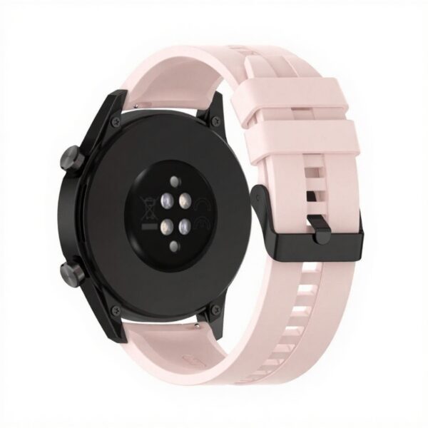 Λουράκι Huawei Watch GT 3 46mm/GT Runner 22mm Ανοιχτό Ροζ Silicone Replacement Watchband with Black Buckle Quicksand Pink