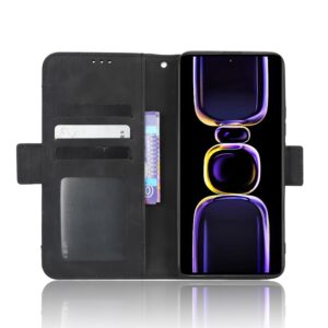 Xiaomi Poco F5 5G Θήκη Βιβλίο Μαύρο Skin Feel Calf Texture Card Slots Phone Case Black