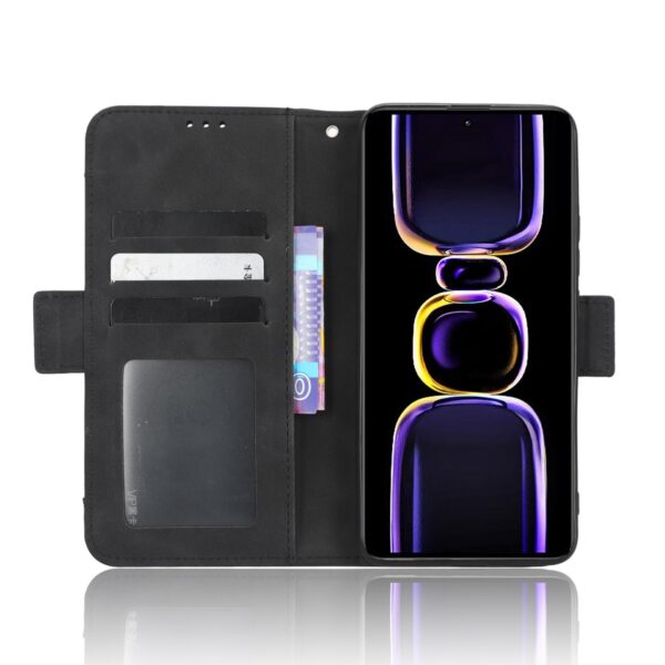 Xiaomi Poco F5 5G Θήκη Βιβλίο Μαύρο Skin Feel Calf Texture Card Slots Phone Case Black