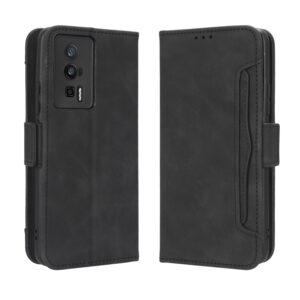 Xiaomi Poco F5 5G Θήκη Βιβλίο Μαύρο Skin Feel Calf Texture Card Slots Phone Case Black