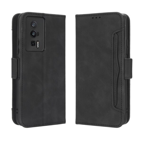 Xiaomi Poco F5 5G Θήκη Βιβλίο Μαύρο Skin Feel Calf Texture Card Slots Phone Case Black