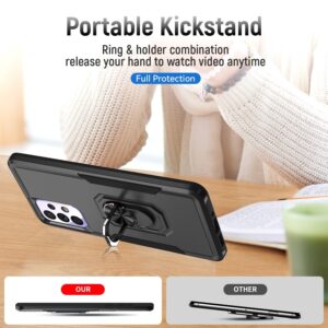 Samsung Galaxy A53 5G Θήκη Μαύρη Με Σταντ Pioneer Armor PC + TPU Holder Phone Case Black