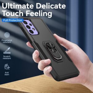 Samsung Galaxy A53 5G Θήκη Μαύρη Με Σταντ Pioneer Armor PC + TPU Holder Phone Case Black