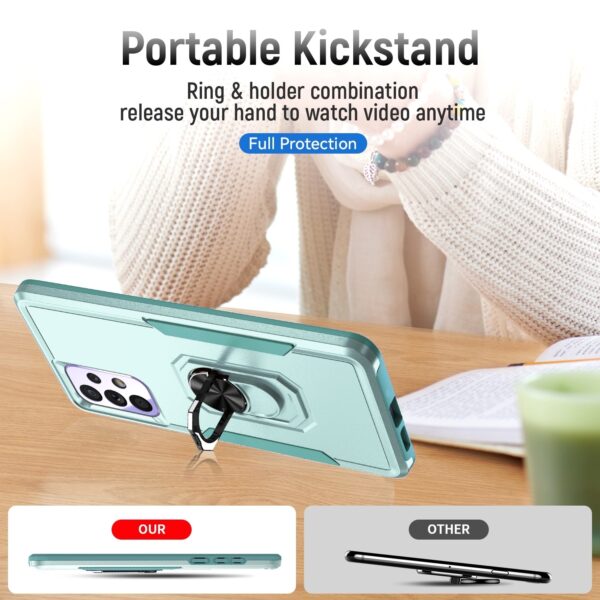 Samsung Galaxy A53 5G Θήκη Πράσινο Με Σταντ Pioneer Armor PC + TPU Holder Phone Case Green