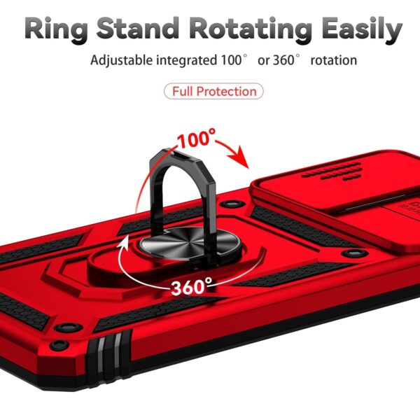 Samsung Galaxy A53 5G Θήκη Κόκκινη Με Σταντ Sliding Camshield Holder Phone Case Red