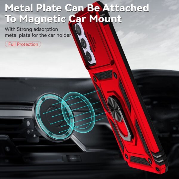 Samsung Galaxy A53 5G Θήκη Κόκκινη Με Σταντ Sliding Camshield Holder Phone Case Red