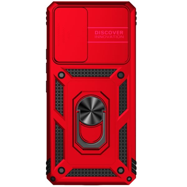 Samsung Galaxy A53 5G Θήκη Κόκκινη Με Σταντ Sliding Camshield Holder Phone Case Red