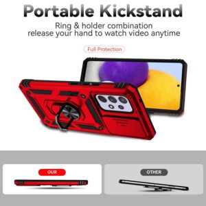 Samsung Galaxy A53 5G Θήκη Κόκκινη Με Σταντ Sliding Camshield Holder Phone Case Red