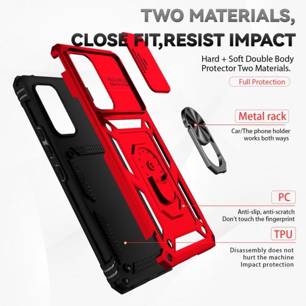 Samsung Galaxy A53 5G Θήκη Κόκκινη Με Σταντ Sliding Camshield Holder Phone Case Red