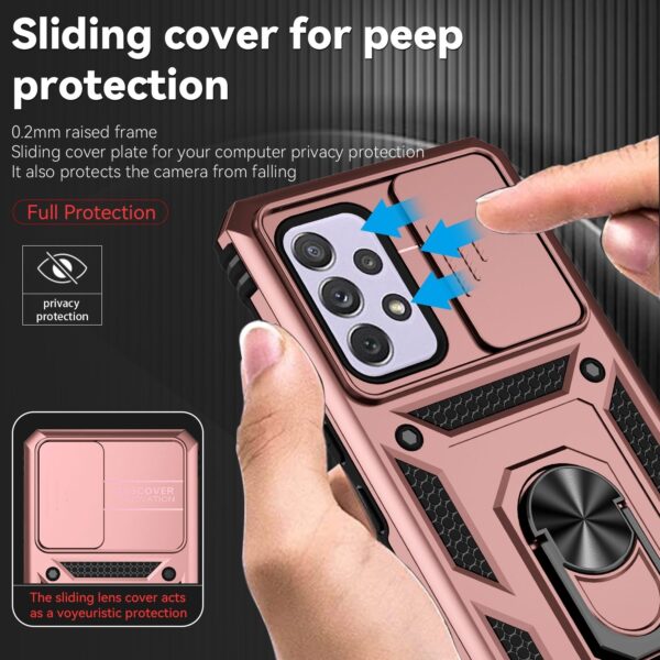 Samsung Galaxy A53 5G Θήκη Ροζ Με Σταντ Sliding Camshield Holder Phone Case Pink