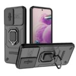 Xiaomi Redmi Note 12s Θήκη Μαύρη Με Σταντ Sliding Camshield TPU + PC Shockproof Phone Case with Holder Black