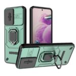 Xiaomi Redmi Note 12s Θήκη Πράσινη Με Σταντ Sliding Camshield TPU + PC Shockproof Phone Case with Holder Green