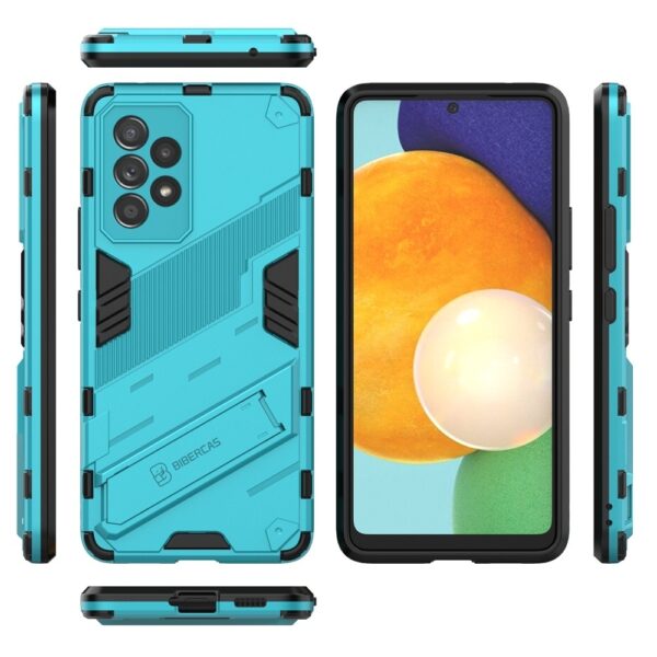 Samsung Galaxy A53 5G Σκληρή Θήκη Μπλε Με Σταντ Punk Armor 2 in 1 PC + TPU Phone Case Blue