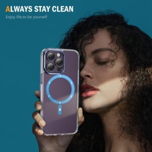 iPhone 15 Θήκη Σιλικόνης Μπλε Airbag Shockproof MagSafe Phone Case Blue