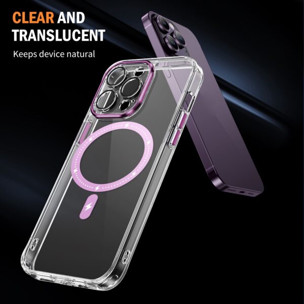iPhone 15 Pro Θήκη Σιλικόνης Ροζ Airbag Shockproof MagSafe Phone Case Pink