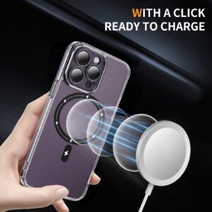 iPhone 15 Pro Θήκη Σιλικόνης Μαύρη Airbag Shockproof MagSafe Phone Case Black