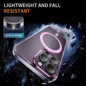 iPhone 15 Plus Θήκη Σιλικόνης Ροζ Airbag Shockproof MagSafe Phone Case Pink