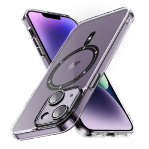 iPhone 15 Plus Θήκη Σιλικόνης Μαύρη Airbag Shockproof MagSafe Phone Case Black