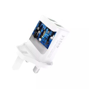 Dudao Φορτιστής Εξωτερικού με 2 Θύρες USB-A και Καλώδιο USB-C Λευκός ()