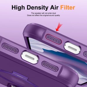 iPhone 15 Pro Θήκη Σιλικόνης Μωβ MagSafe Magnetic Holder Phone Case Purple