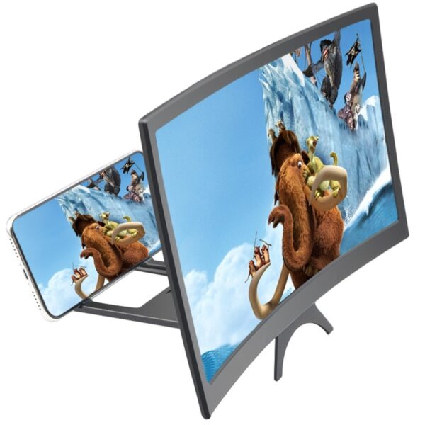 L6 12 inch Curved Screen Mobile Phone Screen Magnifier 3D High-definition Screen Magnifier Multifunctional
