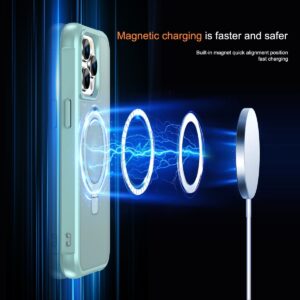 iPhone 14 Pro Θήκη Σιλικόνης Μπλε MagSafe Magnetic Holder Phone Case Lake Blue