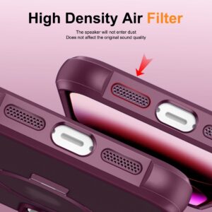 iPhone 14 Pro Θήκη Σιλικόνης Μπορντό MagSafe Magnetic Holder Phone Case Wine Red