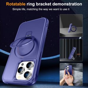 iPhone 14 Pro Θήκη Σιλικόνης Σκούρο Μπλε MagSafe Magnetic Holder Phone Case Klein Blue