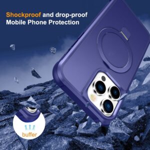 iPhone 14 Pro Θήκη Σιλικόνης Σκούρο Μπλε MagSafe Magnetic Holder Phone Case Klein Blue