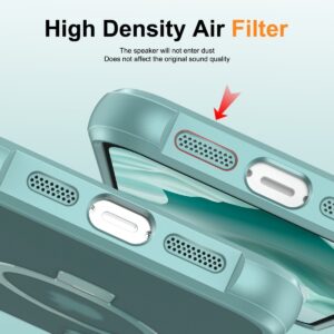 iPhone 15 Plus Θήκη Σιλικόνης Μπλε MagSafe Magnetic Holder Phone Case Lake Blue