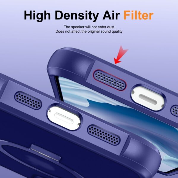 iPhone 15 Plus Θήκη Σιλικόνης Σκούρο Μπλε MagSafe Magnetic Holder Phone Case Klein Blue