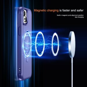 iPhone 15 Plus Θήκη Σιλικόνης Σκούρο Μπλε MagSafe Magnetic Holder Phone Case Klein Blue