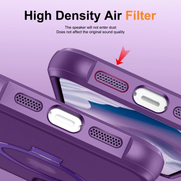 iPhone 15 Plus Θήκη Σιλικόνης Μωβ MagSafe Magnetic Holder Phone Case Purple