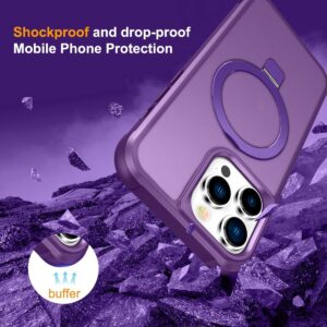 iPhone 14 Pro Θήκη Σιλικόνης Μωβ MagSafe Magnetic Holder Phone Case Purple