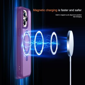 iPhone 14 Pro Θήκη Σιλικόνης Μωβ MagSafe Magnetic Holder Phone Case Purple
