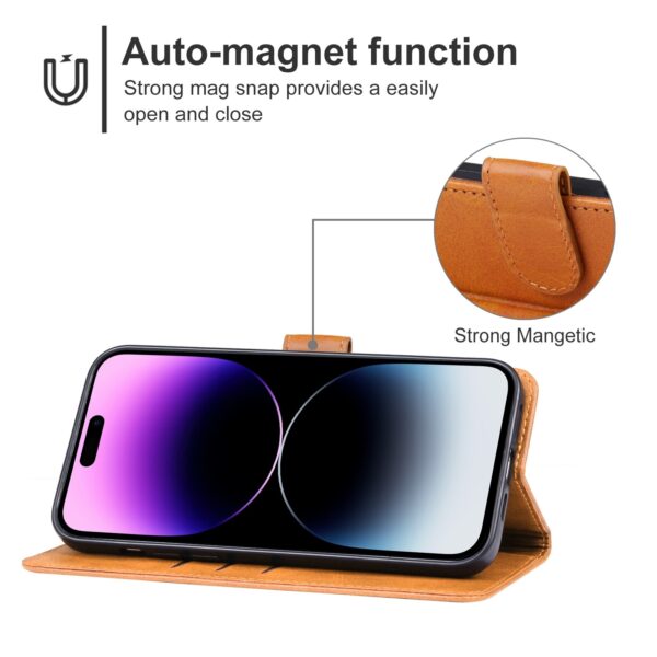 iPhone 15 Pro Max Θήκη Βιβλίο Καφέ Phone Case Brown