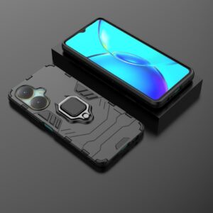 Vivo Y27 4G Θήκη Μαύρη Armor Warrior Shockproof PC + TPU Phone Case Black