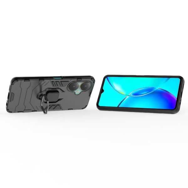 Vivo Y27 4G Θήκη Μαύρη Armor Warrior Shockproof PC + TPU Phone Case Black