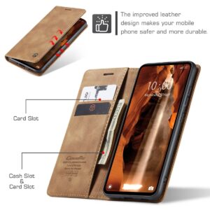 Xiaomi Redmi 12C Θήκη Βιβλίο Καφέ CaseMe 013 Multifunctional Horizontal Flip Phone Case Brown