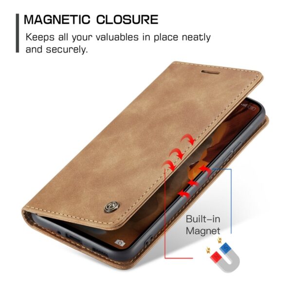 Xiaomi Redmi 12C Θήκη Βιβλίο Καφέ CaseMe 013 Multifunctional Horizontal Flip Phone Case Brown