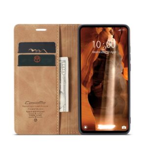 Xiaomi Redmi 12C Θήκη Βιβλίο Καφέ CaseMe 013 Multifunctional Horizontal Flip Phone Case Brown