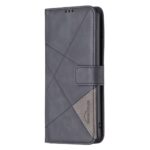 Xiaomi Poco C65 / Xiaomi Redmi 13C 4G Θήκη Βιβλίο Μαύρο Magnetic Buckle Rhombus Texture Phone Case Black