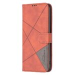 Xiaomi Poco C65 / Xiaomi Redmi 13C 4G Θήκη Βιβλίο Καφέ Magnetic Buckle Rhombus Texture Phone Case Brown