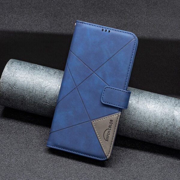 Xiaomi Poco C65 / Xiaomi Redmi 13C 4G Θήκη Βιβλίο Μπλε Magnetic Buckle Rhombus Texture Phone Case Blue