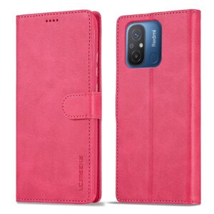 Xiaomi Redmi 12C Θήκη Βιβλίο Φούξια LC.IMEEKE Calf Texture Phone Case Fuchsia