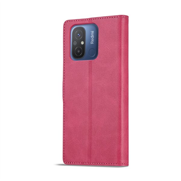 Xiaomi Redmi 12C Θήκη Βιβλίο Φούξια LC.IMEEKE Calf Texture Phone Case Fuchsia