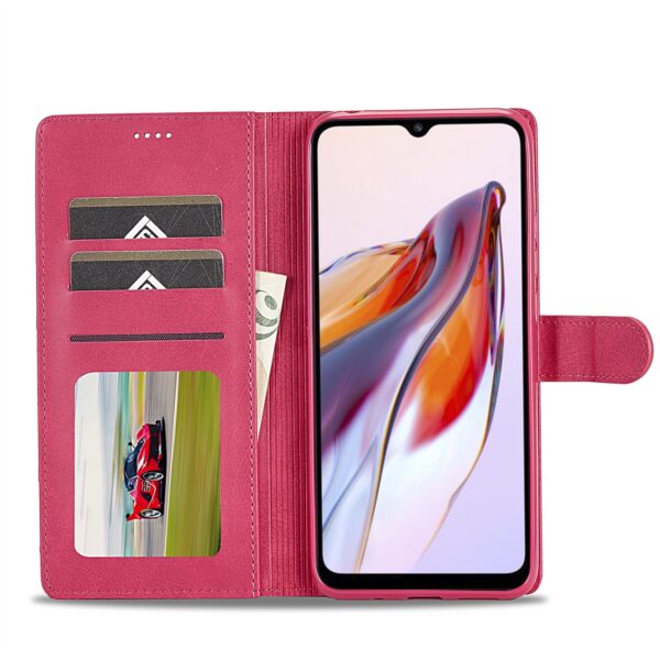 Xiaomi Redmi 12C Θήκη Βιβλίο Φούξια LC.IMEEKE Calf Texture Phone Case Fuchsia