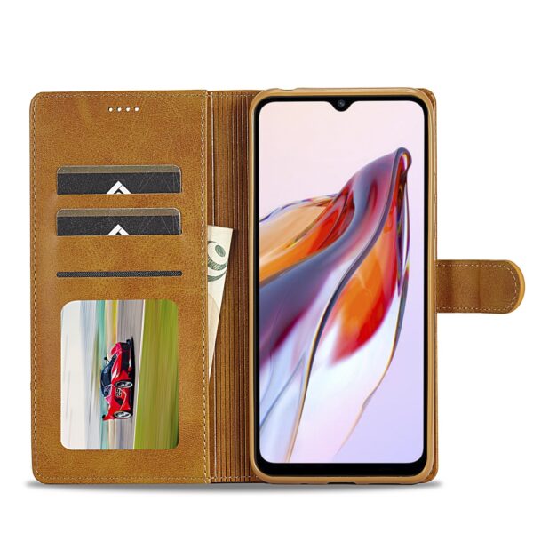 Xiaomi Redmi 12C Θήκη Βιβλίο Κίτρινη LC.IMEEKE Calf Texture Phone Case Yellow