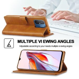 Xiaomi Redmi 12C Θήκη Βιβλίο Κίτρινη LC.IMEEKE Calf Texture Phone Case Yellow